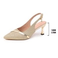 thumbnail image 4 of Women's Slingback Pumps with Stiletto Heel & Pointed Toe, Glitter Kitten Heels for Evening Parties, Cocktail Dinners, and Nightclub Nights, 4 of 9