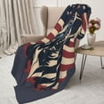 thumbnail image 3 of Gaeub Patriotic Bulldog Art Print Flannel Throw Blanket, Home Fleece Throw Blanket for Couch or Bed,Decorative Blankets,Lightweight Fuzzy Flannel Blanket-40"x30", 3 of 6