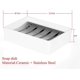thumbnail image 3 of Soap dish, ceramic dish stainless steel holder soap box, double drain, creative rectangular soap dish, soap dish for bathroom, 3 of 4