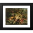 thumbnail image 2 of Gerardina Jacoba van de Sande Bakhuyzen 14x11 Black Modern Framed Museum Art Print Titled - Still Life with Flowers and Fruit (1869), 2 of 5