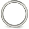 thumbnail image 3 of Avariah Chisel Titanium Polished 6.2mm Grooved and Beaded Edge Band - Ring Size 8.0-3.8gm, 3 of 8