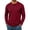 Red, variant on hoksml Men's Waffle Knit Long Sleeve Henley T-Shirt, 3 Button Notch Neck Slim Cut Breathable Casual Top in Solid Colors