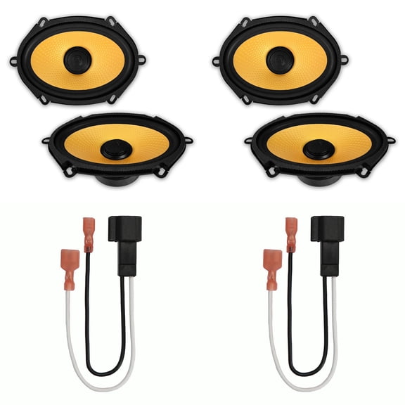 Diamond Audio (2)DMDX68 6x8" Coaxial Speakers with 72-5600 Speaker Harness Compatible with Select 1998 & Up Ford
