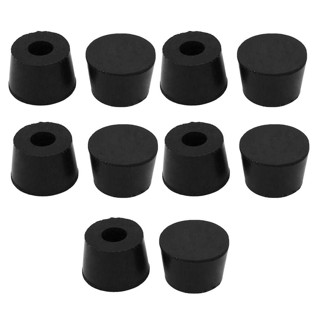23mmx15mm Rubber Cone Shaped Furniture Foot Pads Bumper Black 10pcs