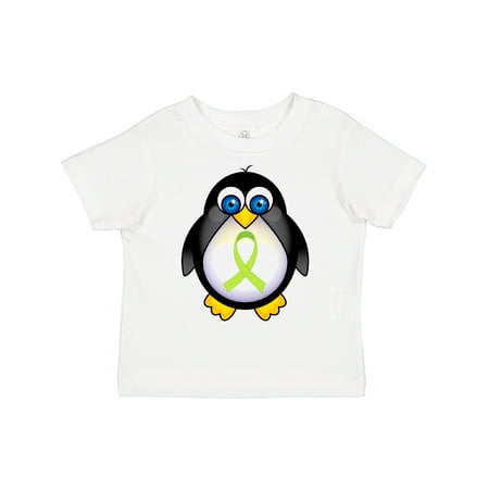 

Inktastic Lime Green Ribbon Awareness Penguin Gift Toddler Boy or Toddler Girl T-Shirt