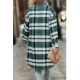 thumbnail image 6 of PRETTYGARDEN Womens Plaid Shacket Jacket Fall Fashion Long Sleeve Button Up Flannel Shirt Winter Clothing Woolen Coats, 6 of 6