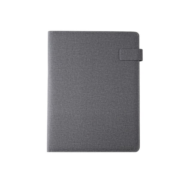 Carpeta profesional A4 Padfolio con cierre de cremallera - Organizador multifuncional de documentos para reuniones de negocios, conferencias y viajes