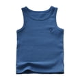 thumbnail image 4 of Kogui Undershirts for Toddler Boys Sleeveless Youth Boys Compression Sleeveless Shirt Undershirts Workout Base Layer Vest Quick Dry Soccer Shirts 12 18 Months (Navy,12-18 Months), 4 of 8