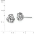 thumbnail image 2 of Primal Silver Sterling Silver Rhodium-plated Polished Love Knot Post Earrings, 2 of 2