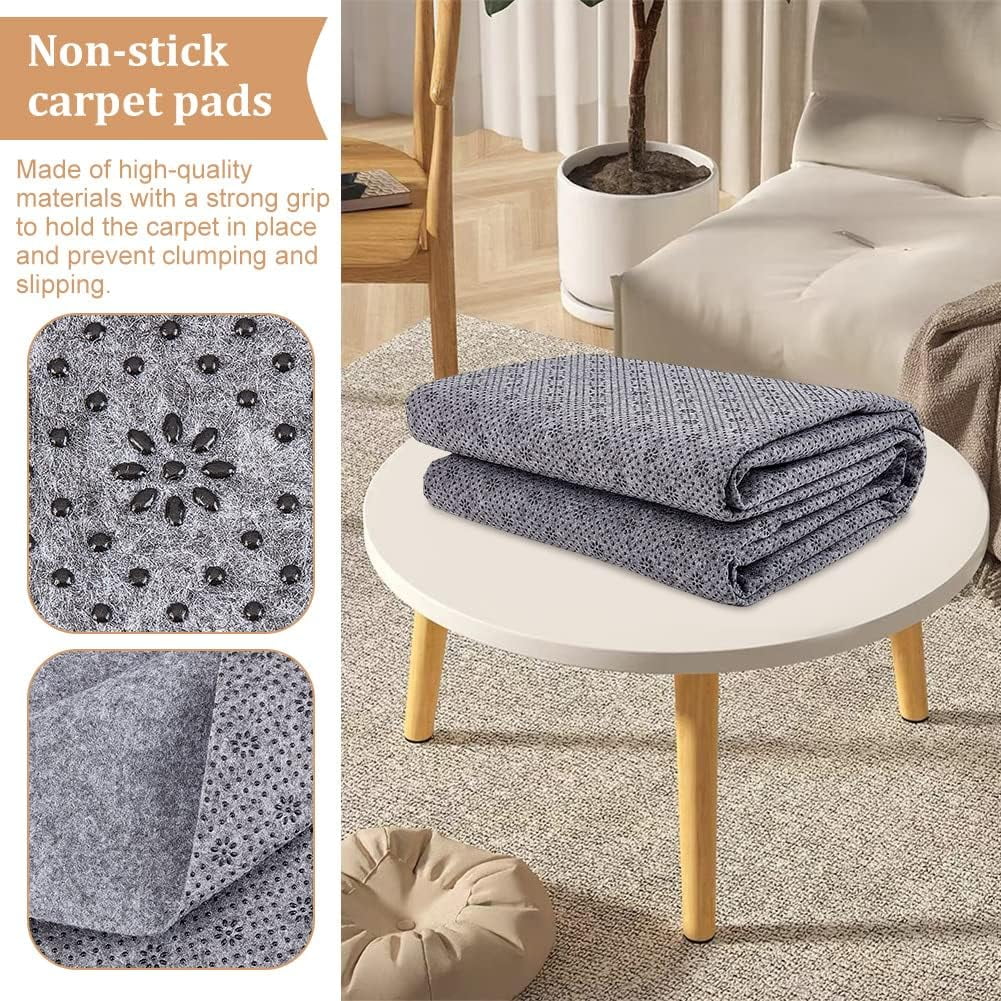 Tufting Backing Fabric Non-Slip Tufting Cloth Thick Final Backing Fabric Primary Tufting Cloth Felt Fabric with Plum Blossom Pattern for Tufting Carpet Rug Making Supplies Gray DIY