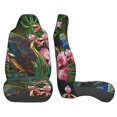 thumbnail image 2 of LAKIMCT Peacocks Flowers Car Seat Covers Vehicle Front Seat Covers Universal Fit Seat Protector, 2 of 9
