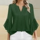 thumbnail image 2 of Ropa para mujer,Blusa holgada de poliéster con cuello redondo y mangas 3/4 para mujer, ideal para uso diario, sopatenor, 2 of 8