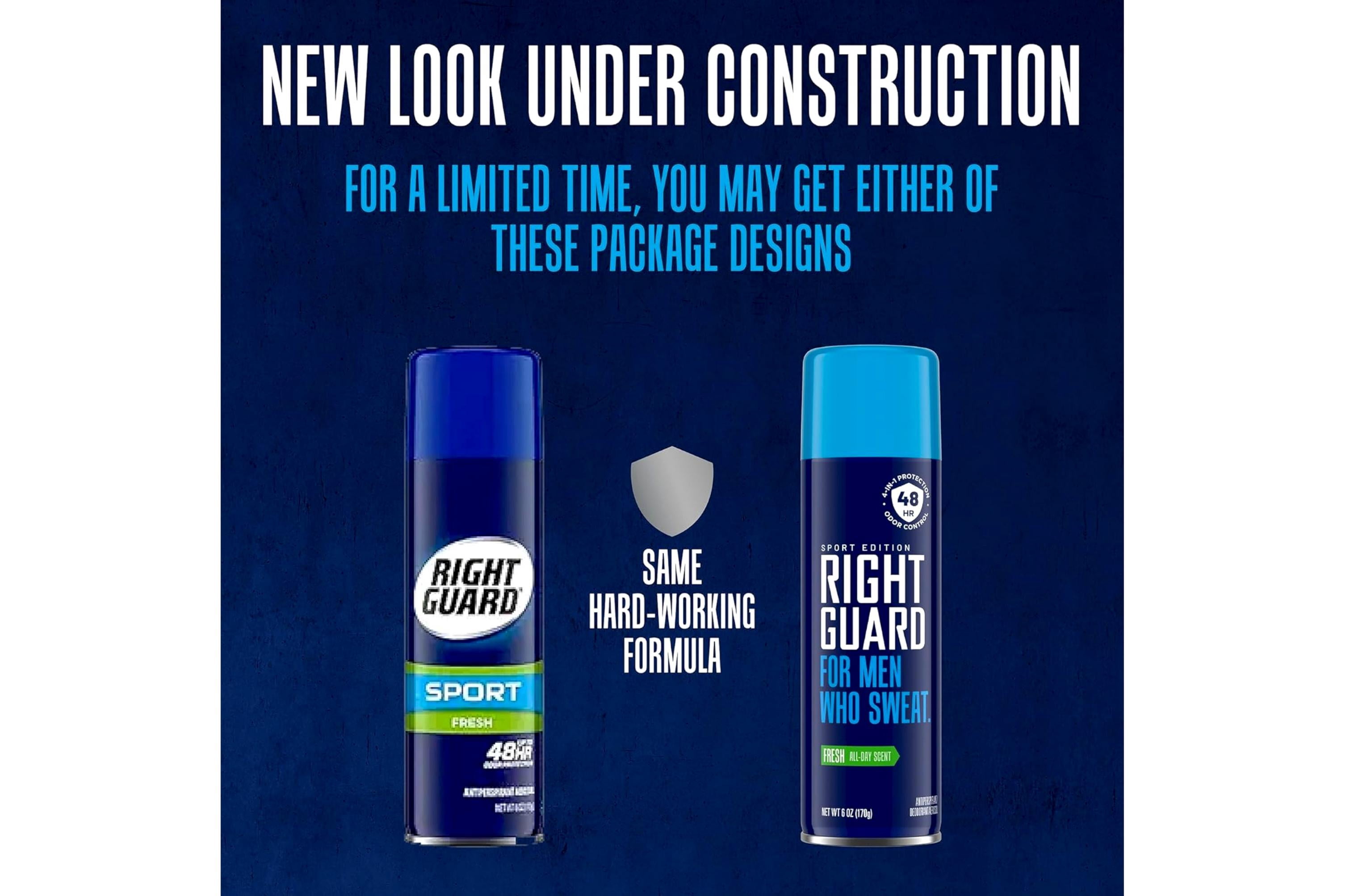 Right Guard Sport Antiperspirant Deodorant Aerosol Fresh 6 Oz (Pack of 5)