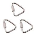 thumbnail image 2 of Transemion Portable Outdoor Carabiner Keychain Stainless Steel Quick Link 5mm 3Set, 2 of 6