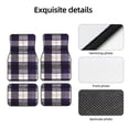 thumbnail image 5 of Crystal Fleece Car Floor Mats Set Of Four - Bottom Injection Molded For Easy Installation To Prevent Interior Contamination Suitable For Most Cars Purple Buffalo Plaid Check Tartan Scotland_2, 5 of 7