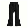 thumbnail image 4 of Girls' Fleece Flare Sweatpants Elastic High Waist Soft Casual Side Pockets Daily Wear Cozy Warm Breathable Everyday Active Trousers, 4 of 8