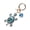 Blue, variant on Keychain Sparkling Rhinestones Turtle Shape Bag Ornament with Faux Pearls Decor Bags Keys Decoration