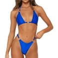 thumbnail image 2 of 1 Set Women Bikini Set High Waist Low-cut Halter Neck Swimming Lady Swimsuit Water Sports Clothes, 2 of 7