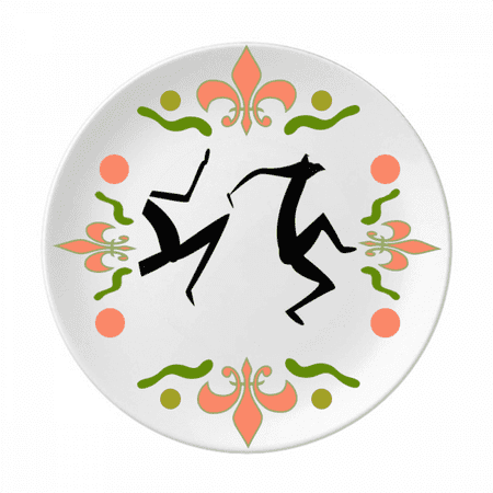 

Egypt Dance Totem Fresco Funny Flower Ceramics Plate Tableware Dinner Dish