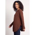 thumbnail image 3 of Ellos Plus Size Scoopneck Long Sleeve Pullover Poncho Sweater, 3 of 4