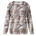 thumbnail image 6 of BiZtdJrK Prime Day Sales Today 2025 Plus Size Long Sleeve Shirts for Women 2025 Fall Fashion Christmas Sweatshirts Funny 3D Graphic Tees Tops Casual Round Neck Pullover Blouse Beige XXL, 6 of 8