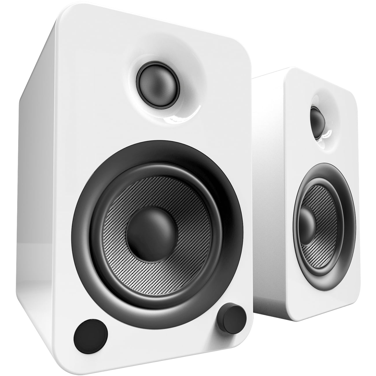 Kanto Living YU4 2-Way Powered Bookshelf Speakers (Pair, Ice)