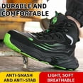 thumbnail image 3 of Men's Steel Toe Safety Boots,Non Slip Ankle Protection Safety Shoes,Puncture-Resistant Work Shoes for Factory|Construction|hiking|Outdoor,Black Size 9.5, 3 of 10