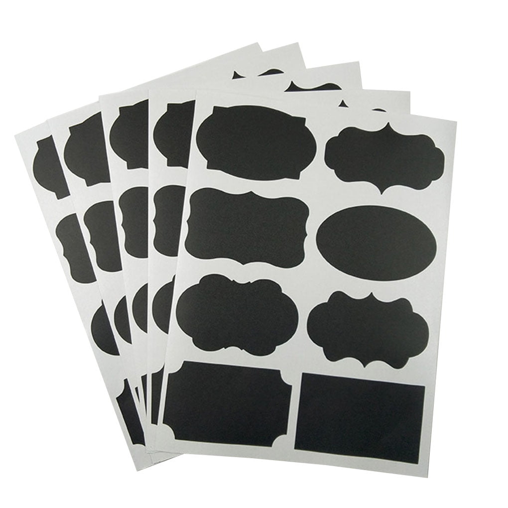 5 Sheets Set Black Board Kitchen Jam Jar Label Stickers Furniture Chalkboard Bottle Paster Walmart Canada