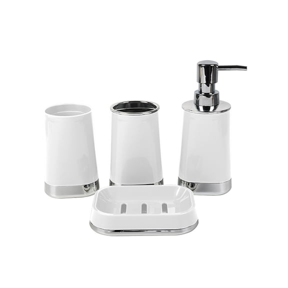 Wall-Mounted Bathroom Storage 4pcs Tissue Dispenser Shower Caddys Soap Holder Toothbrush Rack No Tools Needed