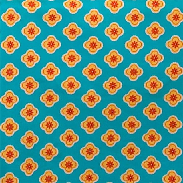 Cotton Tale GPF1 Gypsy Blue Background Big Flower Fabric - Blue