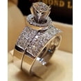 thumbnail image 2 of Fashion Female Ring Unique Luxury White Gold Color AAA Cubic Zirconia Square Rings For Women, 2 of 2