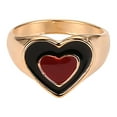 thumbnail image 1 of Fiudx Anillo de Corazón, Joyería de Aleación de Moda, Diseño Unisex Comodo, Forma Redonda Elegante, Regalo de Aniversario de Bodas, Adecuado para Todos, Fácil de Llevar y Guardar., 1 of 2