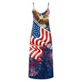 thumbnail image 5 of Edvintorg 4Th Of July Dresses For Women Elegant Clearance Women's Summer Style Independence Day Printed Holiday Strap V-Neck Dress, 5 of 5