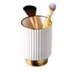 thumbnail image 1 of Organizador de brochas de maquillaje IEEK Ceramic blanco y dorado, 1 of 7