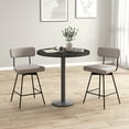thumbnail image 2 of Gymax Bar Stools Set of 2 Modern Upholstered 360ºSwivel Bar Chairs 25'' Counter Height Barstools Beige, 2 of 9