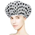 thumbnail image 2 of 6 Gorro de Ducha Gorro de Baño Elástico Gorro Reutilizable con Bandas Elásticas para Mujeres Niñas Ducha SPA Salón 6 PCS Rosa Púrpura Verde Azul Negro Gris Excelente Rendimiento, 2 of 5