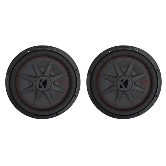 (2) Kicker 48CWRT122 COMPRT12 2000W 12" DVC 2-Ohm Shallow Car Subwoofers Subs