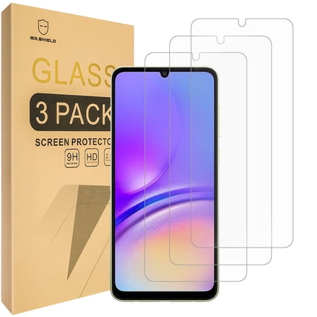 Mr.Shield Screen Protector compatible with Samsung Galaxy A06 [Tempered Glass] [3-Pack] [Japan Glass with 9H Hardness]