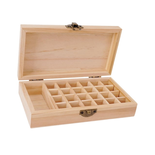 Estante de almacenamiento de aceites esenciales Caja de aceites esenciales Contenedor de fragancias de 25 ranuras Soporte de aceites esenciales Cajón