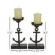 thumbnail image 2 of Portavelas de metal negro con 2 velas. Juego de 2, 2 of 6