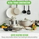 thumbnail image 5 of GreenLife Soft Grip - Juego de 16 ollas de cocina antiadherentes de cerámica suave, sin PFAS con utensilios de cocina y tapa, apto para lavaplatos, color gris pardo, 5 of 5