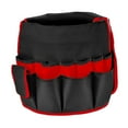 thumbnail image 1 of Bolsa tipo cubo para herramientas de jardinería, bolsa de almacenamiento con múltiples bolsillos para herramientas de jardinería Negro Rojo, 1 of 8