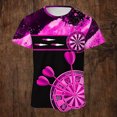 thumbnail image 2 of XIAOCHA Dartboard Print T Shirt For Men Crew Neck Short Sleeve Sports Leisure Graphic Tee, 2 of 4