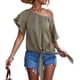 thumbnail image 1 of Camisetas De Mujer,Blusa De Mujer De Moda Blusa Redonda De Mujer Blusa Casual Rendimiento Sólido, 1 of 5