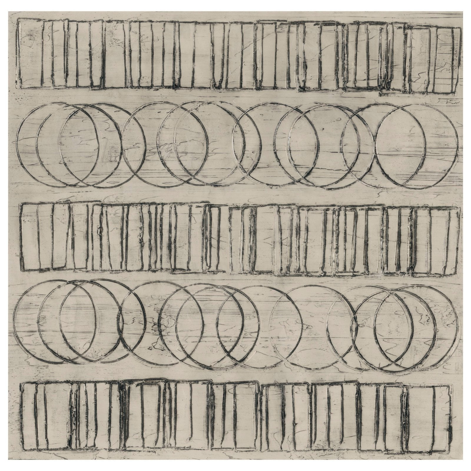 Marmont Hill Circles & Squares Print on Wrapped Canvas