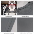 thumbnail image 4 of Coolnut Men's T Shirt Odor Protection Short, A Dog Husky In Glasses Drives A Car Mens Short Sleeve Tees, Grey Crew-Neck Casual Tee Shirts, XL, 4 of 6