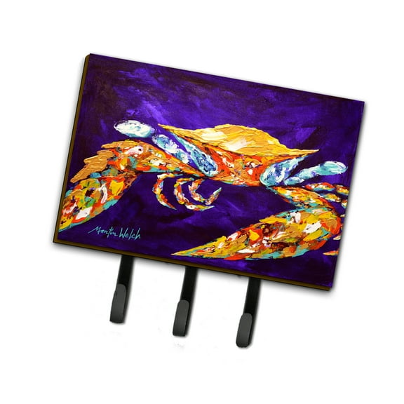 Carolines Treasures MW1172TH68 The Right Stuff Crab in Purple Leash or Key Holder Triple multicolor
