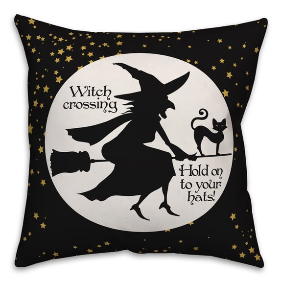 Creative Products Witch on Broom 20x20 Indoor / Outdoor Pillow