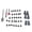 Grey, variant on Rupoun Cable Routing Kit with Wall Grommets and Drill Bits, White Pass Through Wiring Installation Set for Starlink Starlink (7.48 inches / 19.0 cm)