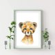 thumbnail image 3 of Set de 4 carteles decoración para habitación infantil - carteles bebé niño o niña - animales safari selva - decoración pared imagen jirafa elefante cebra tigre，15x20cm JAMW Sencillez, 3 of 5